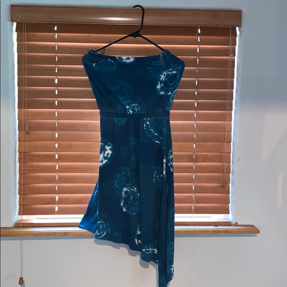 Strapless Tie-Dye Dress